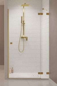Radaway Essenza Pro DWJ Brushed Gold drzwi prysznicowe 80cm prawe 10099080-99-01R