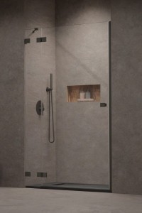 Radaway Essenza Pro DWJ Brushed GunMetal drzwi prysznicowe 80cm lewe 10099080-92-01L