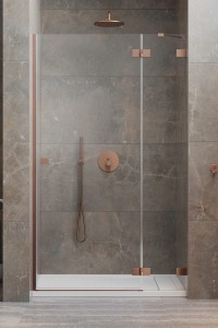 Radaway Essenza Pro DWJ Brushed Copper drzwi prysznicowe 120cm prawe 10099120-93-01R 