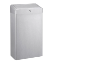 Kosz na odpady z uchylną pokrywą poj. 30L / stal szczotkowana  20.401AK-SB