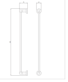 OMNIRES MP60214WM MODERN PROJECT wieszak na ręcznik, 40 cm, biały mat