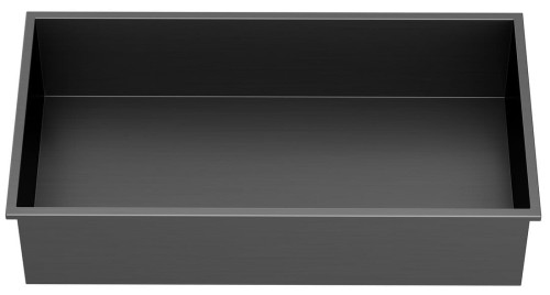 Sapho DENBO półka wpuszczana, 270x810mm, stal nierdzewna, gun metal 1301-53B.jpg