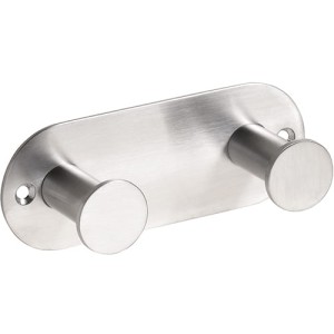 BEMETA EASY01: Wieszak z 2 haczykami, szczotkowany 164106375