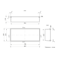 Polysan INSERTA półka wpuszczana, kompozyt, 810x270mm, biały 1301-82.png