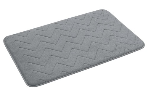 Gedy MOUSSE dywanik łazienkowy, 50x80cm, 100% polyester, antypoślizgowa, szary 96MS508008.jpg