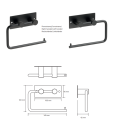 BEMETA EASY01: Uchwyt na papier toaletowy, czarny 164112220