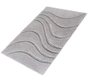 Ridder LA OLA dywanik łazienkowy 60x90cm z antypoślizgiem, polyester, szary 729307