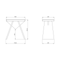 Sapho ASTYLE taboret 40x41x25cm, lite drewno dąb naturalny AS410.png