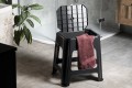 Aqualine Taboret łazienkowy ze schowkiem, czarny 90902B.jpg