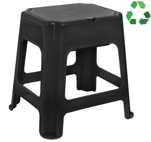 Aqualine Taboret łazienkowy ze schowkiem, czarny 90902B.jpg