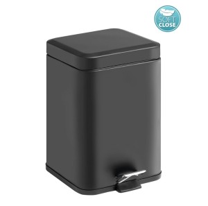 Gedy ARGENTA kosz na śmieci 5l, Soft Close , czarny mat 230914