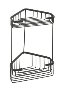 Gedy SMART podwójna półka narożna 200x325x151mm, czarny 2482-14