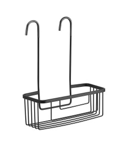 Gedy SMART półka do kabiny prysznicowej, zawieszana na baterii, 300x375x120 mm, czarny mat 248914