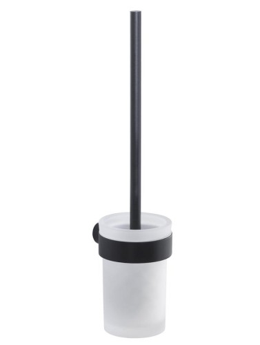 Gedy PI330314 PIRENEI wisząca szczotka do WC, szkło mleczne, czarny mat.jpg