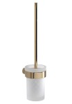 GEDY PIRENEI wisząca szczotka do WC, szkło mleczne, złoty PI338730
