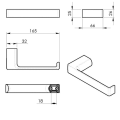 Gedy Pirenei Uchwyt na papier toaletowy gun metal PI2481.png
