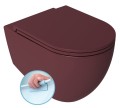 INFINITY miska WC wisząca, Rimless, 36,5x53cm, maroon red mat 10NF02004-2R