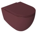 INFINITY miska WC wisząca, Rimless, 36,5x53cm, maroon red mat 10NF02004-2R