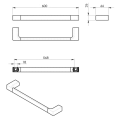 GEDY PI216081 PIRENEI wieszak na ręczniki 600mm, gun metal .png