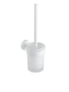 Stella Szczotka WC wisząca / pojemnik szkło matowe Biała 07.431-W