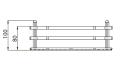 Duschy 50-113 Półka łazienkowa INOX jednopoziomowa narożna
