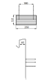 Duschy 50-112 Półka łazienkowa INOX na kabinę