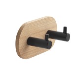 GEDY HIMALAYA podwójny haczyk samoprzylepny, czarny/bambus 1127