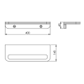 GEDY HIMALAYA półka z uchwytem na ręczniki 400x145mm, bambus HY19