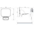 Składane siedzisko prysznicowe SAAP 35x32,8 cm białe – Polysan CW1110W, do 160 kg.png