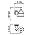 GEDY NEVIS dozownik mydła, ceramika, chrom NV8013