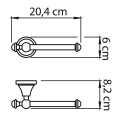 GEDY NEVIS wieszak na papier toaletowy, chrom NV2413