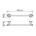 GEDY NEVIS wieszak na ręczniki 450mm, chrom NV214513