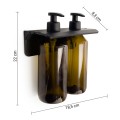 GEDY GROUPER podwójny wiszący dozownik mydła, 2x500ml, brąz 2159