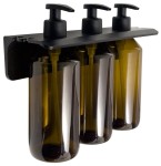 GEDY GROUPER potrójny wiszący dozownik mydła, 3x500ml, brąz 2160