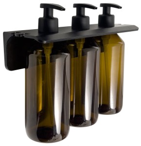 GEDY GROUPER potrójny wiszący dozownik mydła, 3x500ml, brąz 2160