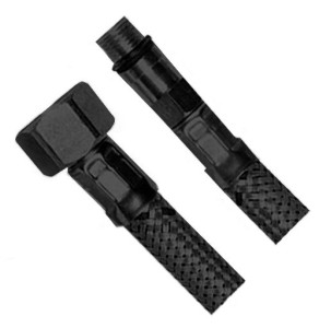 AQUALINE Wąż przyłączeniowy nierdzewny M10x3/8", 60cm, czarny mat 33356B