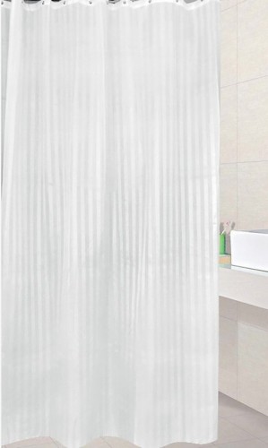 Aqualine ZP001 Zasłonka prysznicowa 180x200cm, poliester, biała