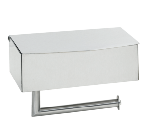 Bemeta Uchwyt na papier toaletowy z półką, stal nierdzewna, mat 101012175