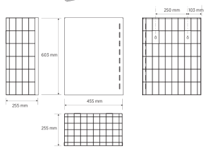 Bemeta Druciany kosz na śmieci z zabudowanym frontem, stal nierdzewna, mat 101015365
