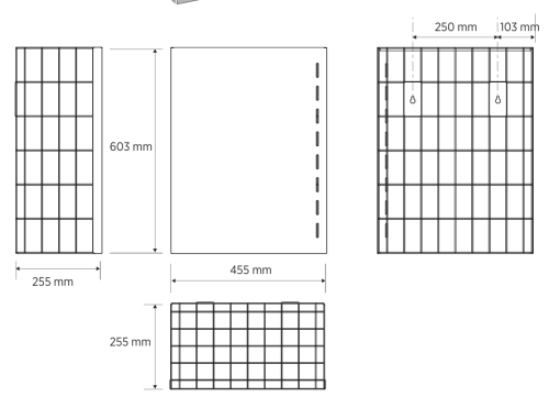 Bemeta Druciany kosz na śmieci z zabudowanym frontem, stal nierdzewna, mat 101015365