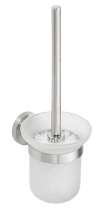 SAPHO XS301 X-STEEL wisząca szczotka do WC, szkło mleczne, stal nierdzewna mat