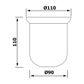 Zbiornik wc szczotkę X-ROUND/X-SQUARE/X-STEEL/INSIA/LARISSA, szkło mleczne