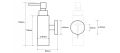 X-ROUND dozownik mydła 150ml, chrom