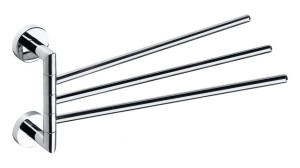 SAPHO XR407 X-ROUND obrotowy wieszak na ręczniki potrójny 380mm, chrom