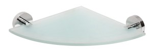 SAPHO XR603 X-ROUND E półka szklana narożna 235x255mm, chrom