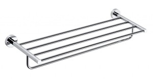 SAPHO XR415 X-ROUND E półka na ręczniki z relingiem 600, chrom