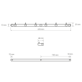 X-ROUND E haczyk, sześciokrotny, chrom