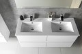 SLIM podwójna umywalka meblowa 120x46,5cm, biały