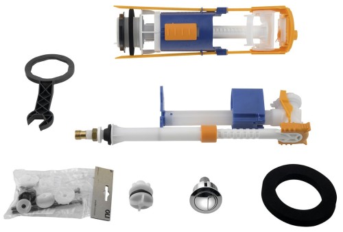 Mechanizm spłukujący, napełnianie od dołu 1/2", chrom