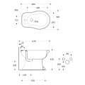 RETRO bidet 38,5x60cm, biały